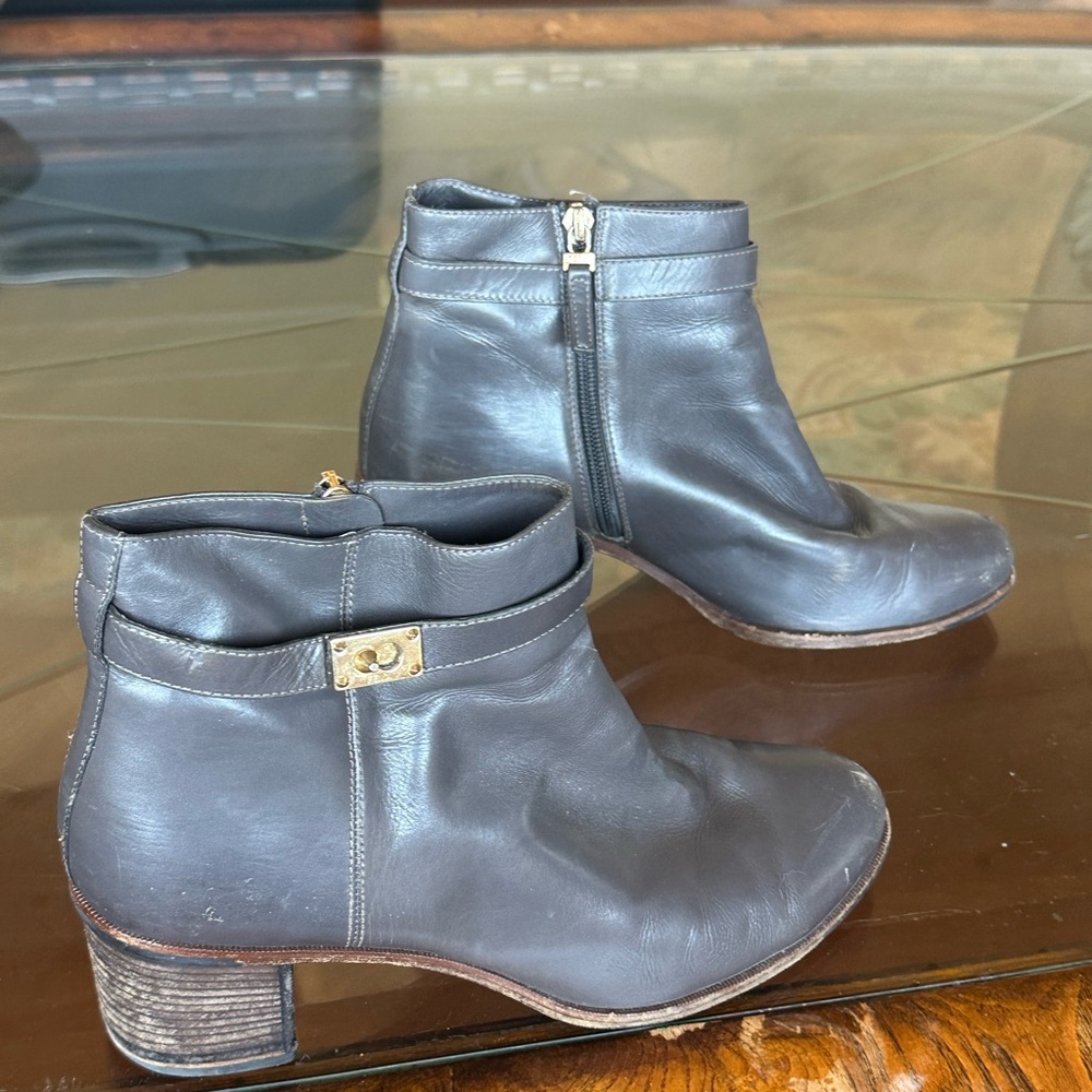 Grey Fendi gold mine Booties size 40.5